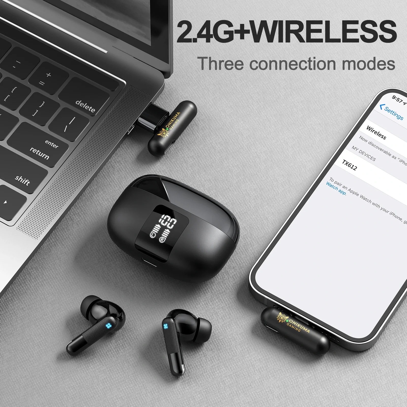 ONIKUMA TX612 TWS draadloze oordopjes met Bluetooth 5.4 en ANC