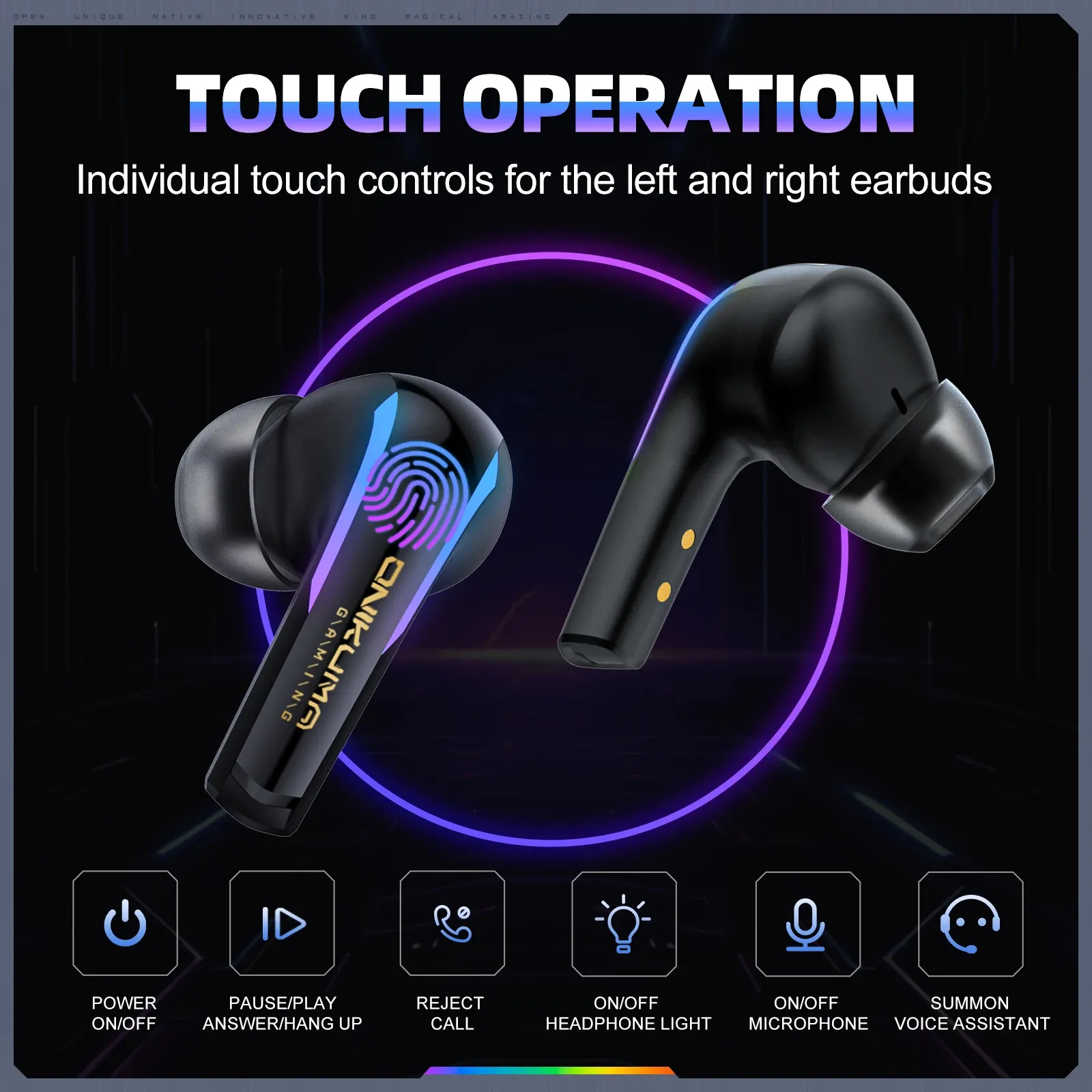Onikuma T27 draadloze gaming-oordopjes met dubbele modus