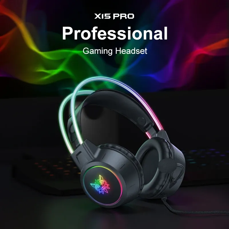 Onikuma RGB bedrade gamingheadset met 50 mm drivers en flexibele microfoon