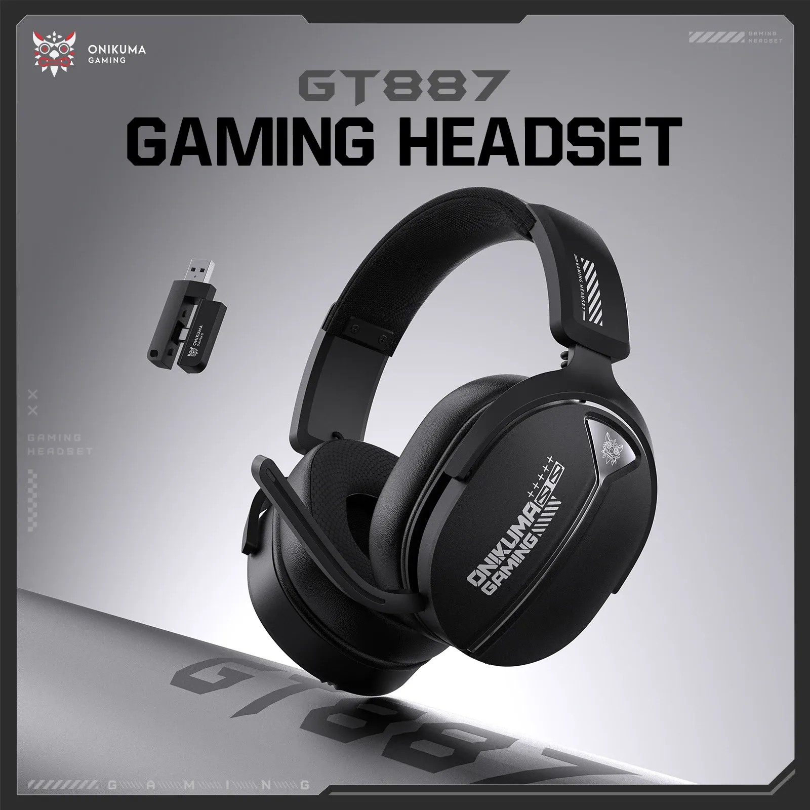 Onikuma GT887 draadloze headset met vier modi en microfoon