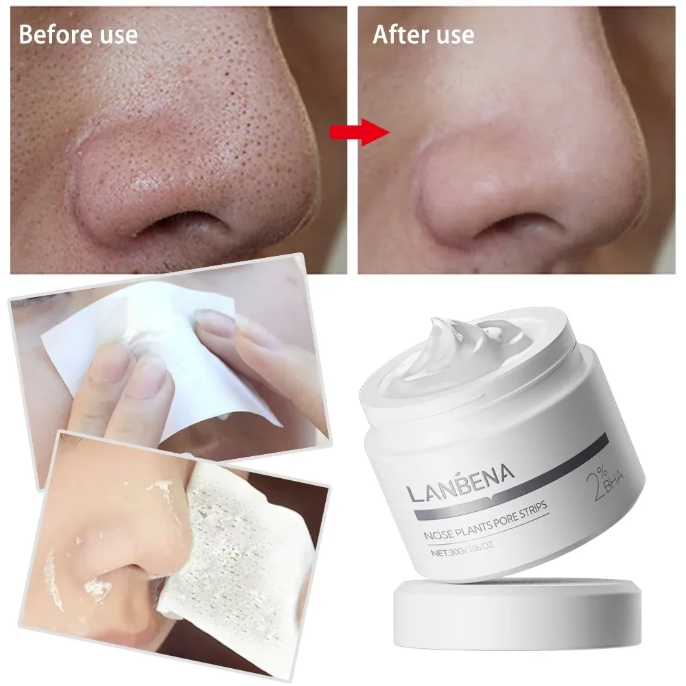 LANBENA mee-eter neusmasker met 60 strips voor T-zone reiniging