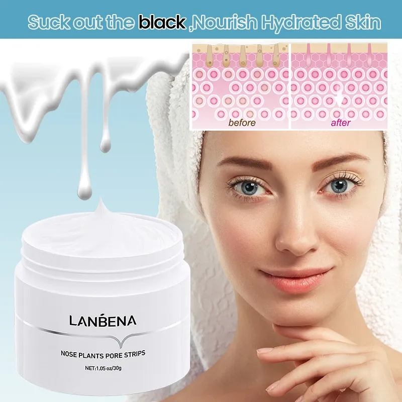 LANBENA mee-eter peel-off masker met aloë en strips