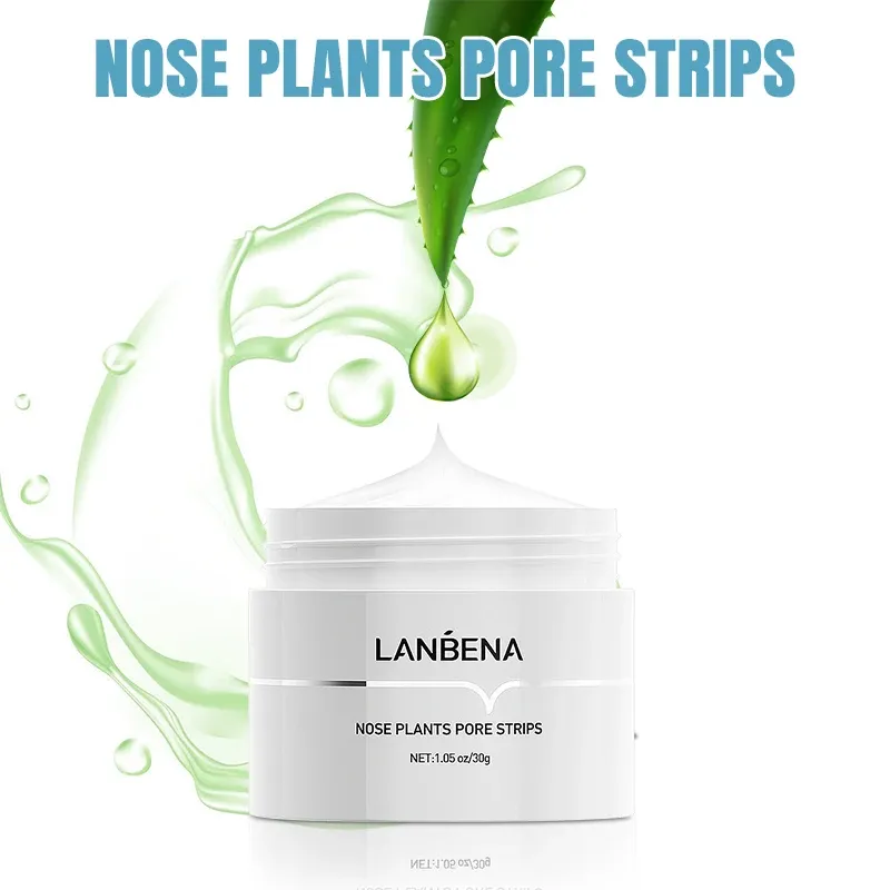 LANBENA mee-eter peel-off masker met aloë en strips