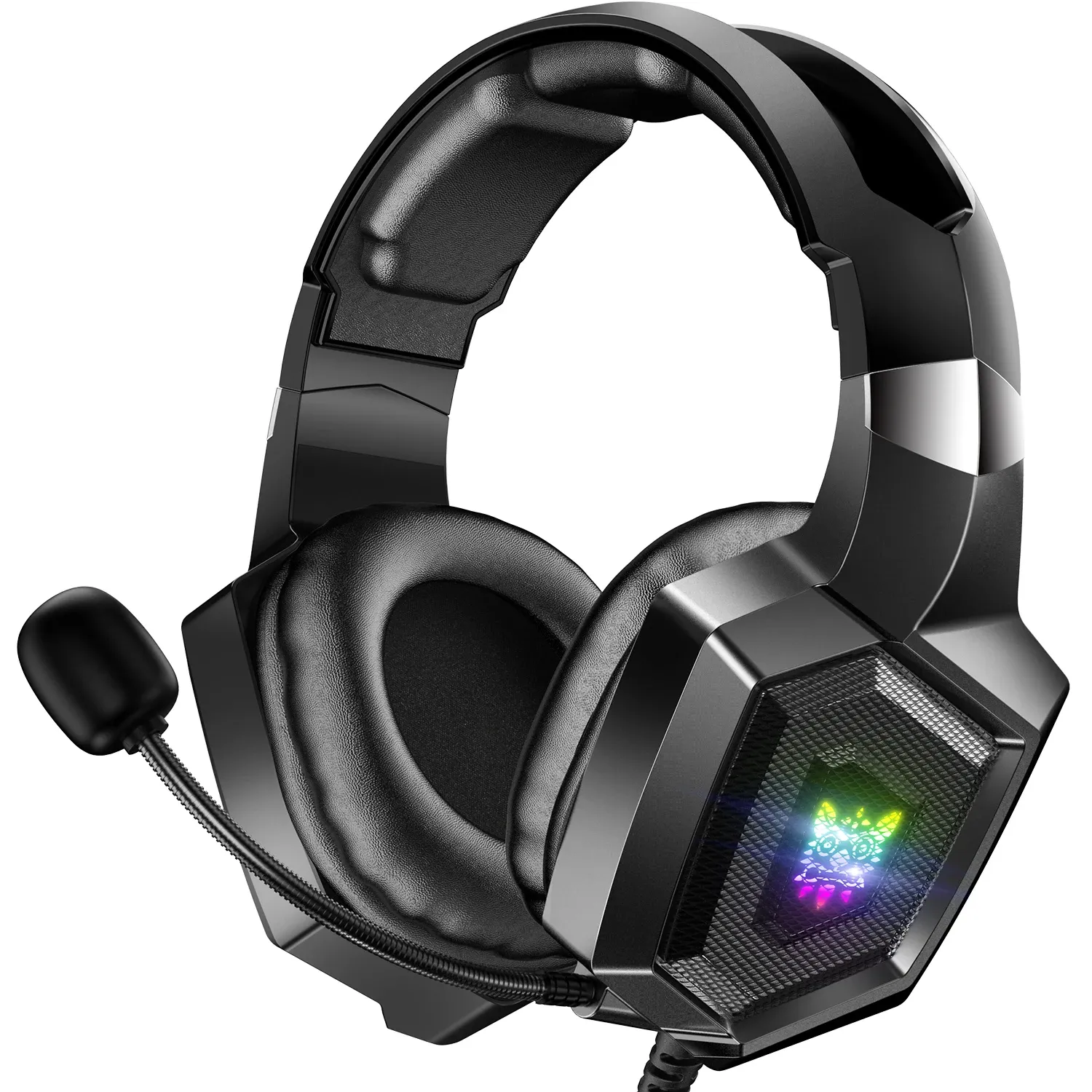 ONIKUMA bedrade gamingheadset met microfoon en USB-ledverlichting