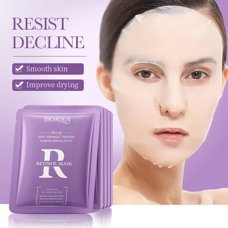 BIOAQUA Retinol Vitamine C Gezichtsmaskers, 5 stuks