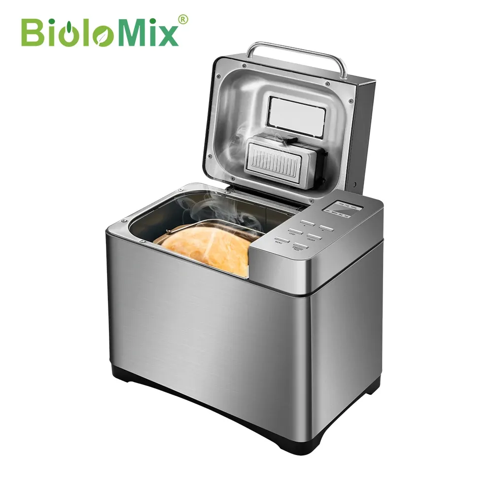 BioloMix automatische broodmaker 1 kg met 19 programma’s en dispenser