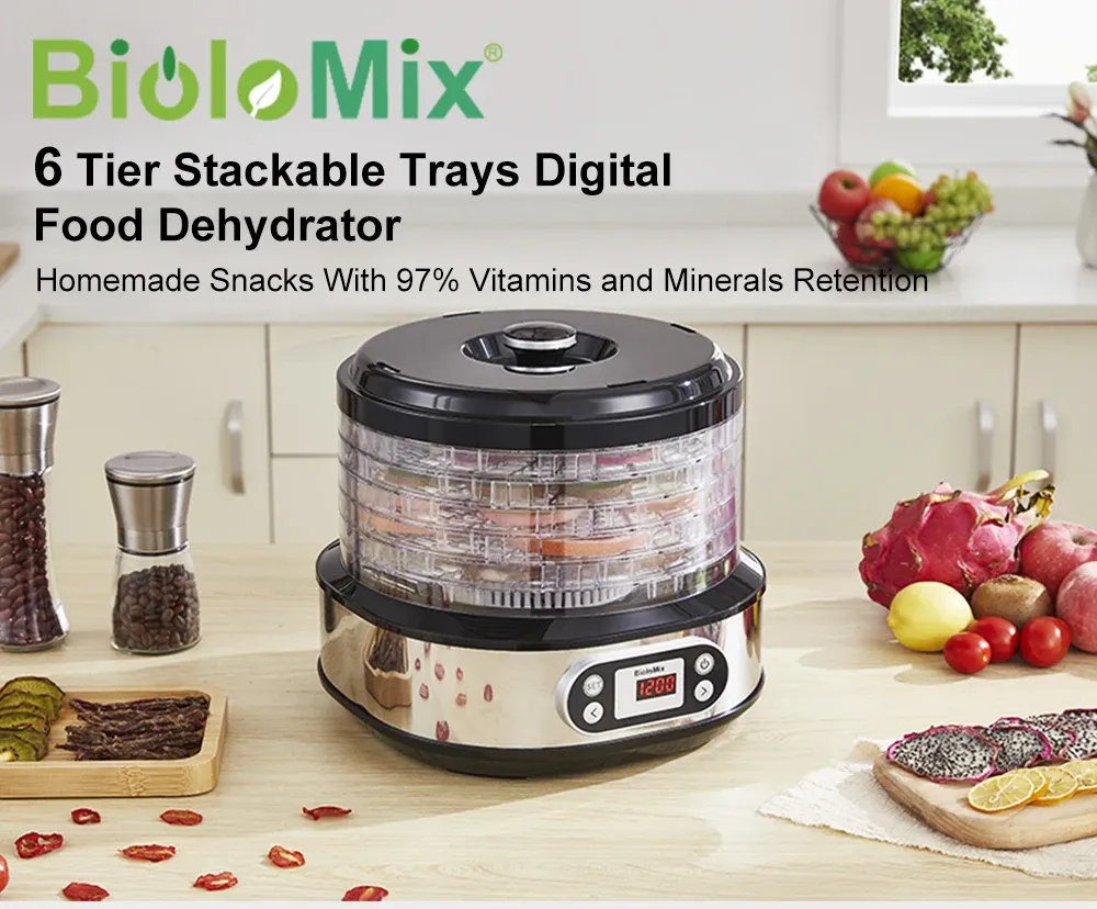 BioloMix 6-laags voedseldroger met digitale regeling