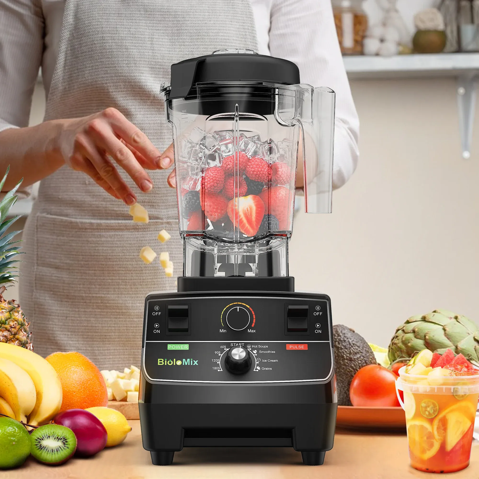 BioloMix T5300 smart blender met timer en Tritan-kan