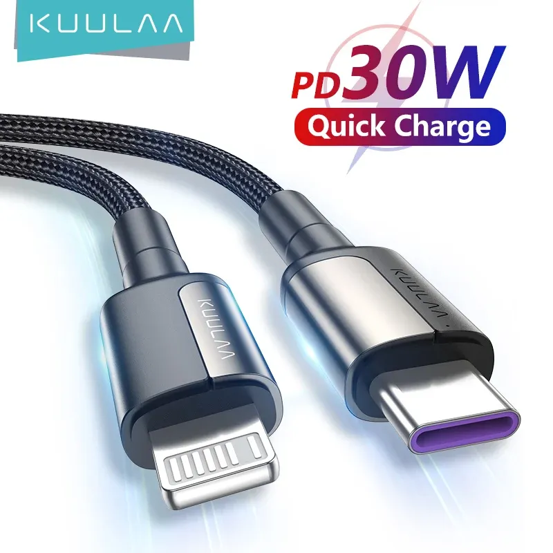 KUULAA USB-C naar Lightning snellaadkabel 30W voor iPhone