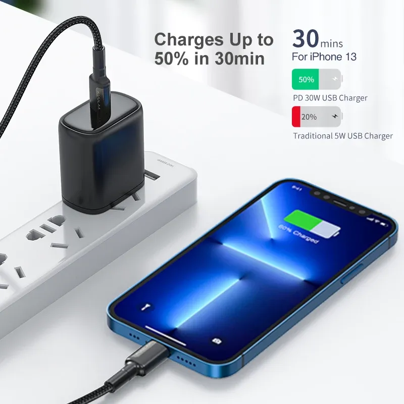 KUULAA USB-C naar Lightning snellaadkabel 30W voor iPhone