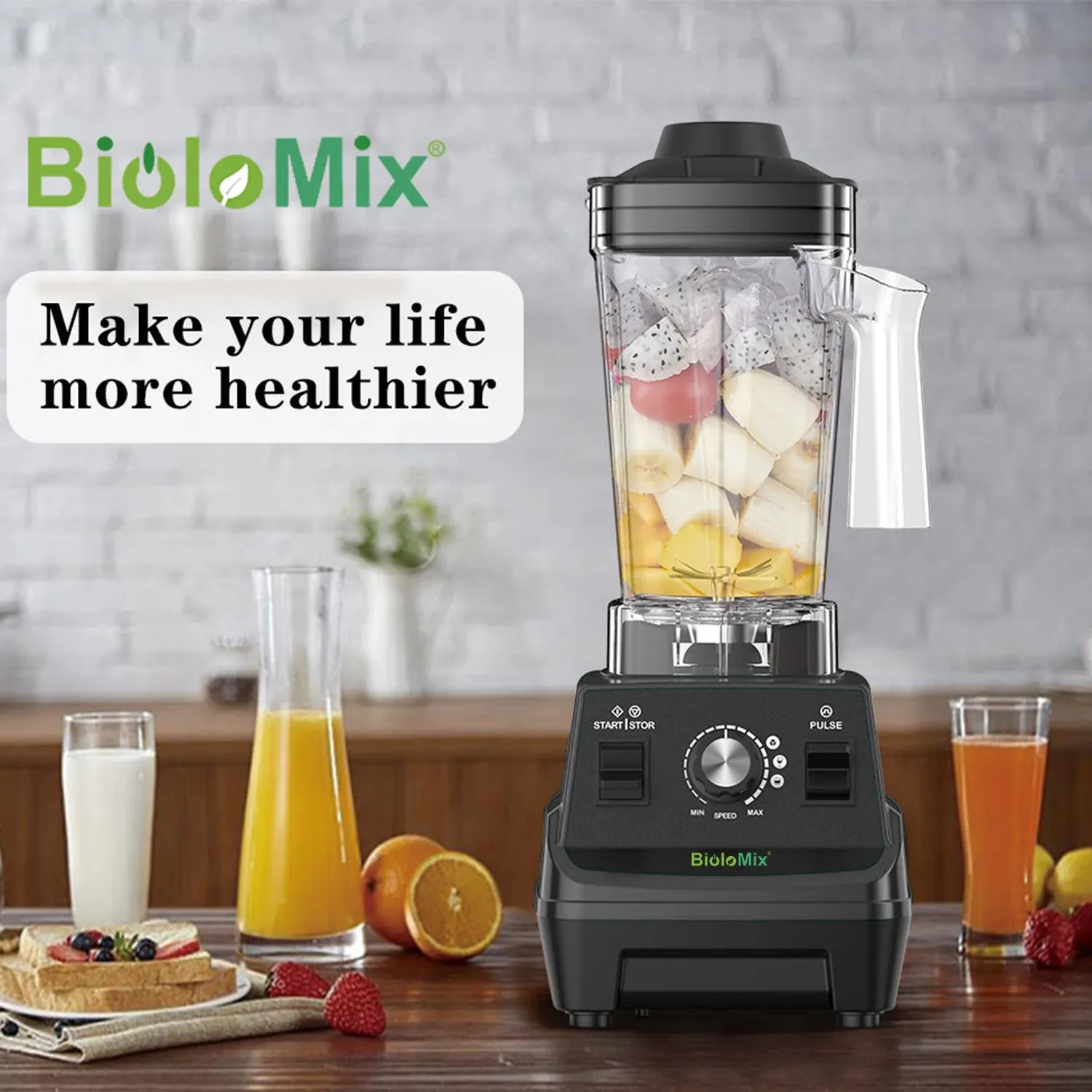 BioloMix Mini Pro blender met 1,8L en 0,6L kan