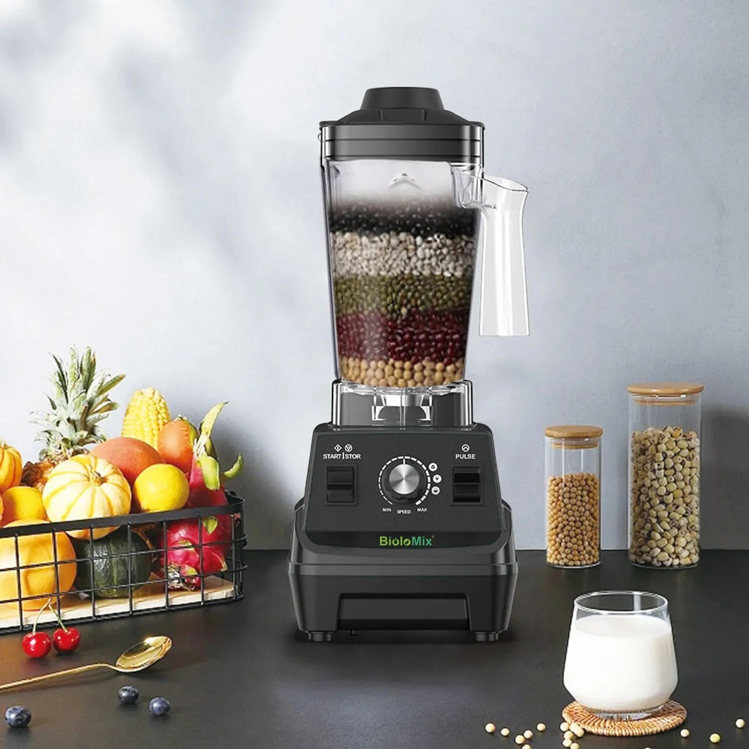 BioloMix Mini Pro blender met 1,8L en 0,6L kan