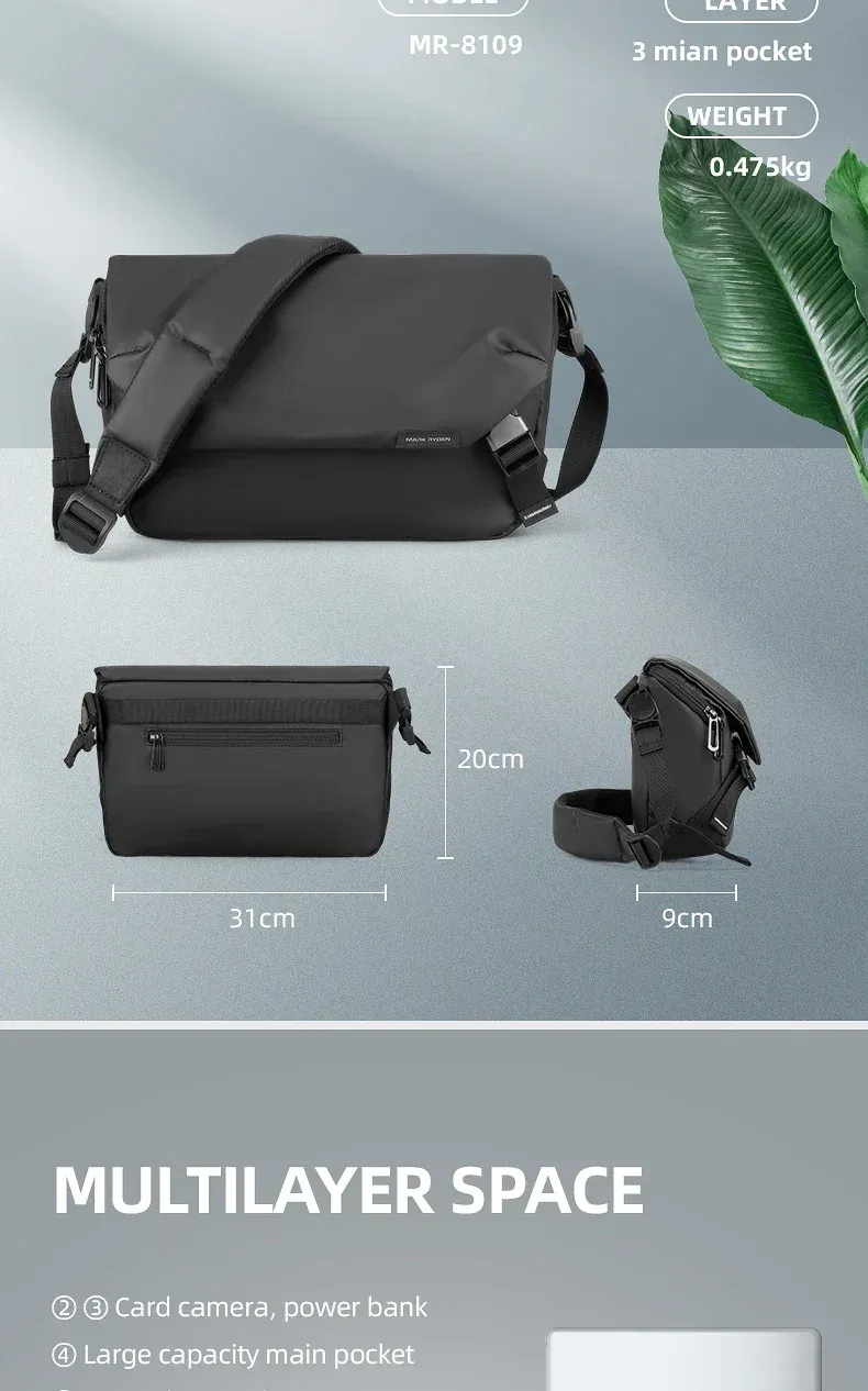 Mark Ryden anti-diefstal slingbag met ruime indeling