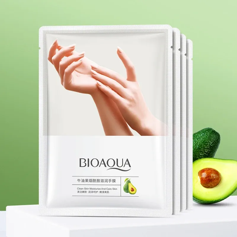 BIOAQUA avocado handmaskers, 5 paar voor zachte en gehydrateerde handen