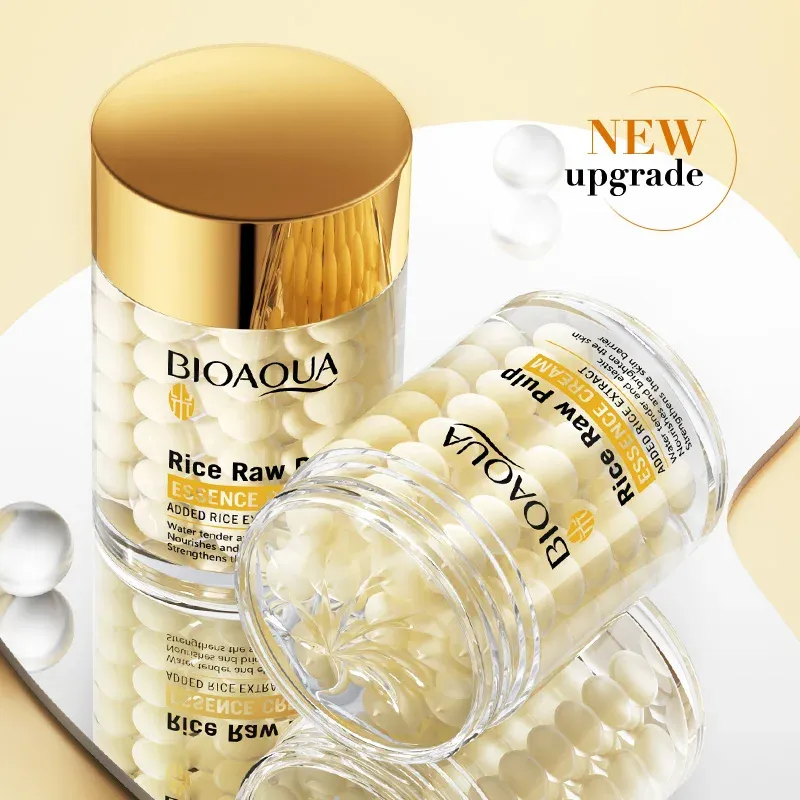 BIOAOUA rijst-essence gezichtscrème voor hydratatie en glans