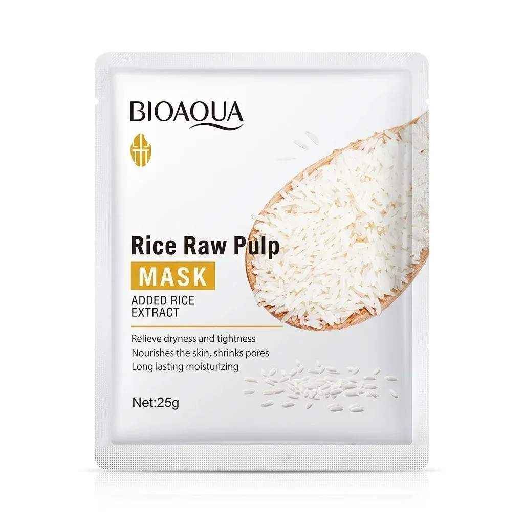 BIOAQUA rijstbladmasker verpakking 30 stuks