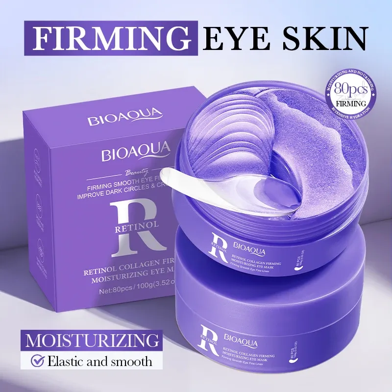 BIOAQUA retinol oogmaskers met collageen, 80 stuks