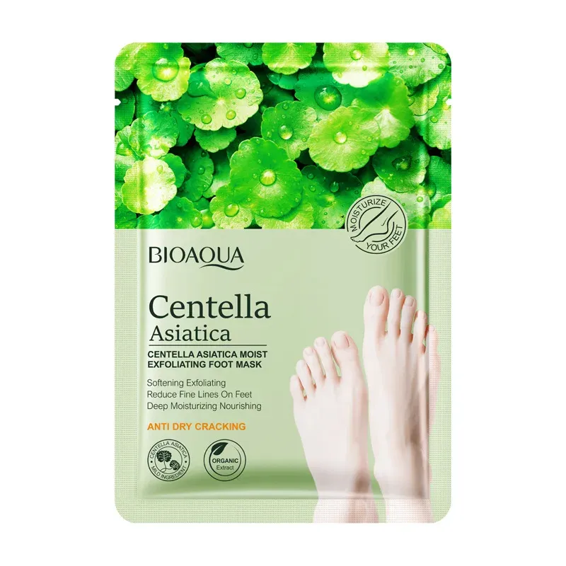 BIOAQUA Centella voetmaskers, 5 paar voor zachte hielen