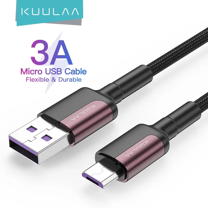 KUULAA Micro USB gevlochten snellaadkabel 3A