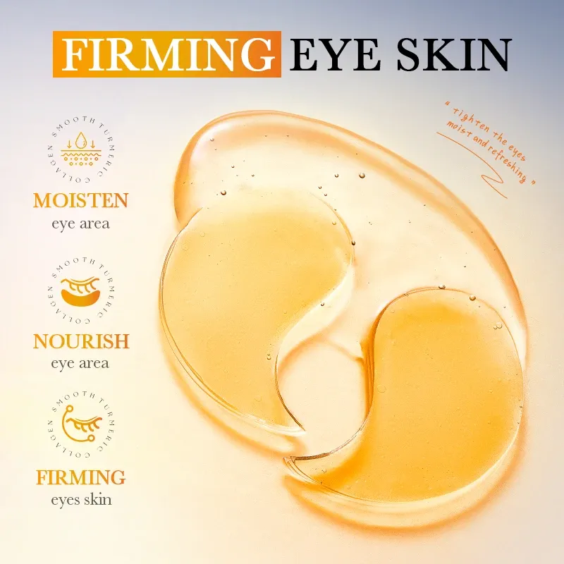 BIOAQUA Turmeric Crystal Collagen oogmaskers, 80 stuks