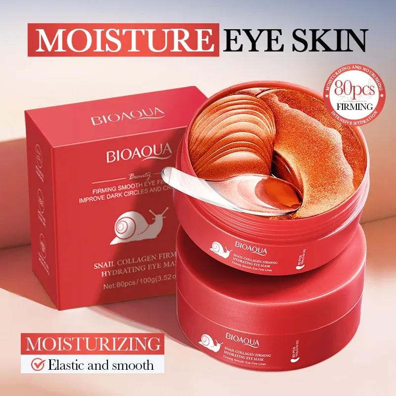 BIOAQUA Crystal Collagen oogmaskers voor hydratie en frissere oogcontouren