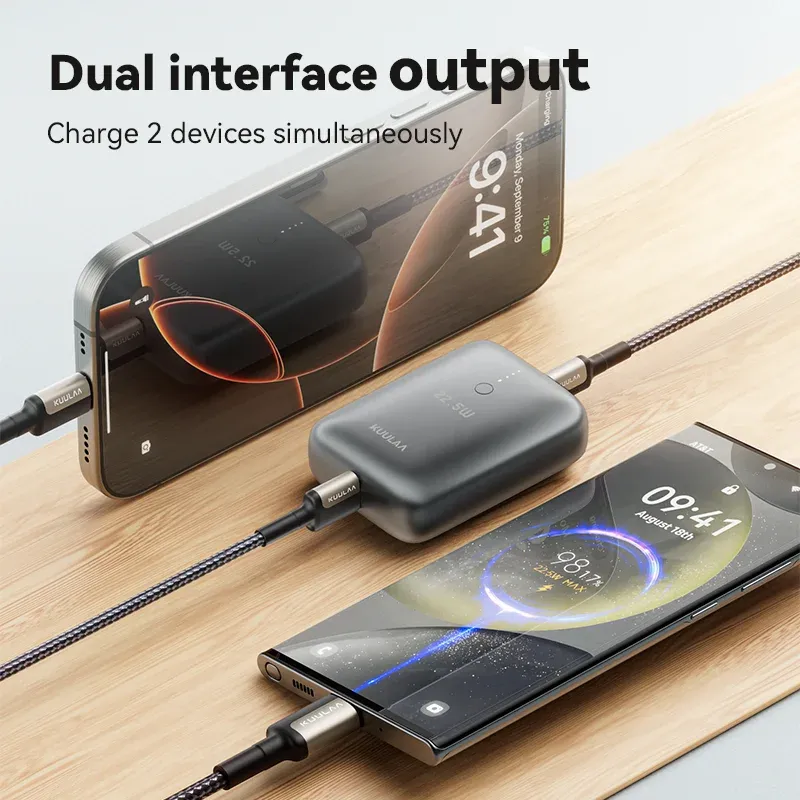 KUULAA 10.000 mAh powerbank met 22,5W snelladen en ledlamp