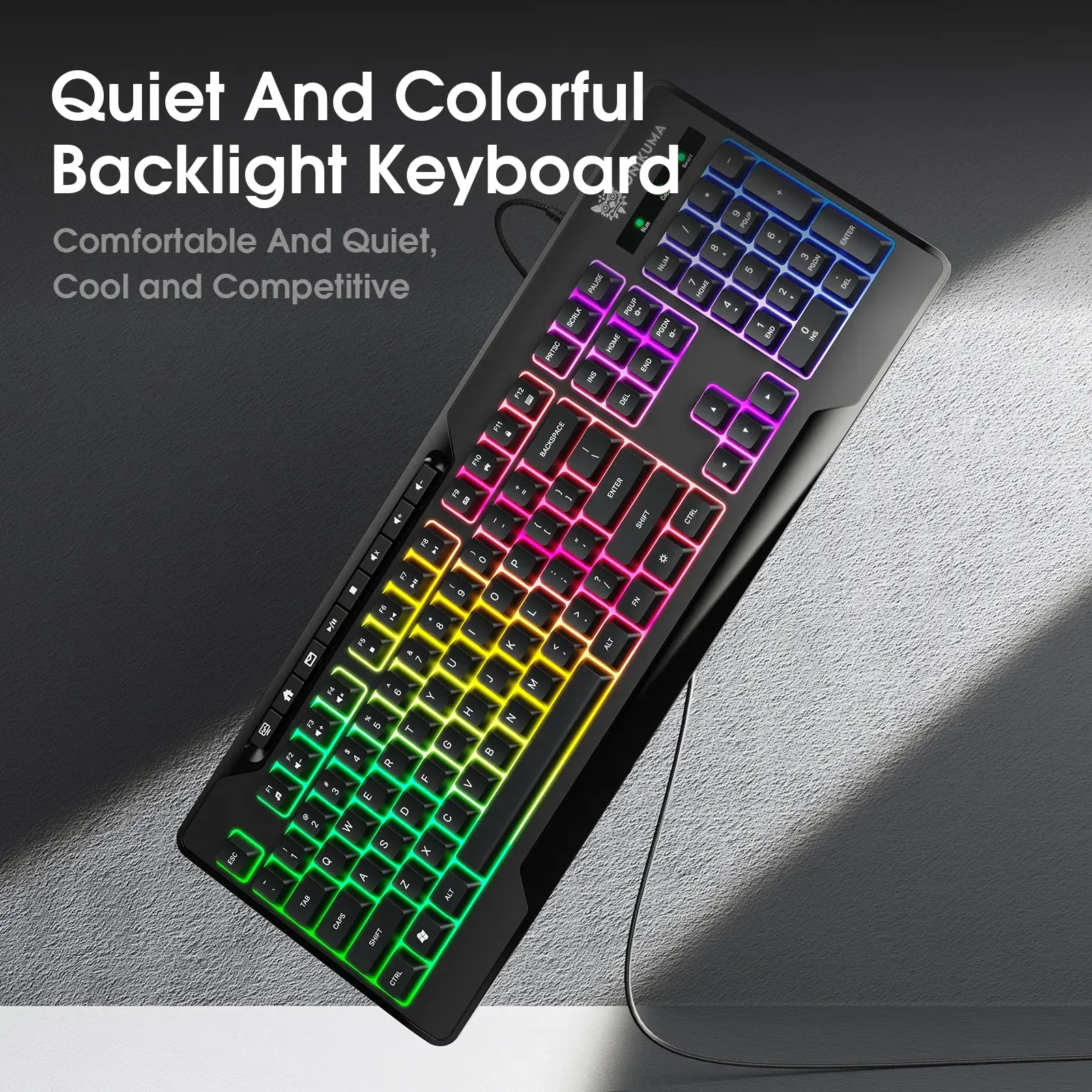 ONIKUMA RGB gamingheadset met afneembare kattenoren