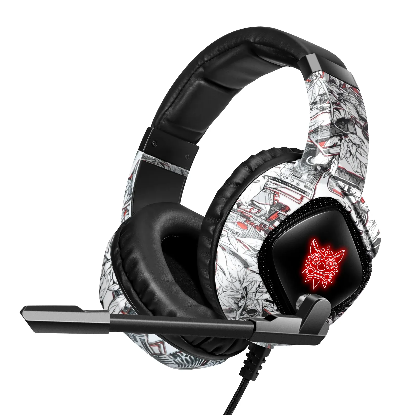 ONIKUMA K19 bedrade gaming-oordopjes met microfoon