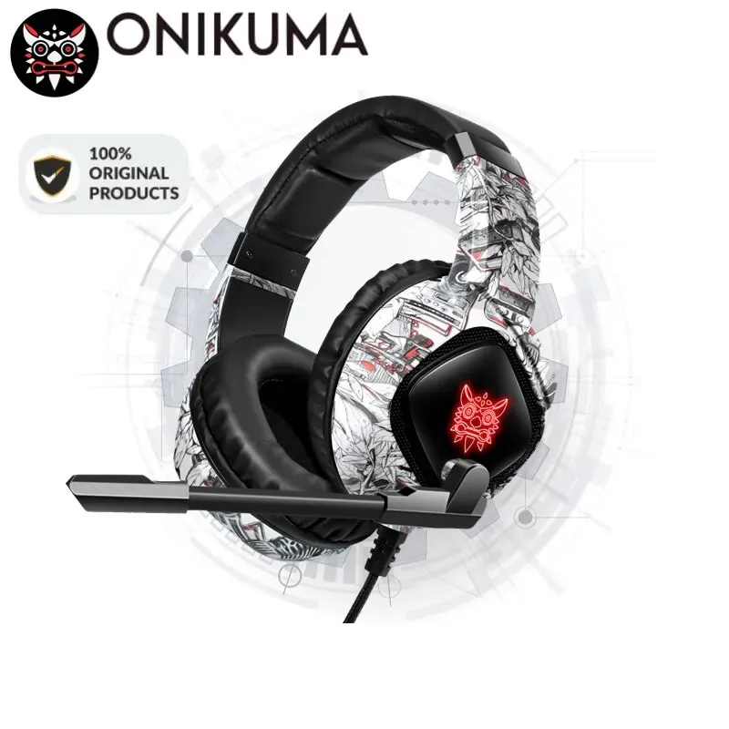 ONIKUMA K19 bedrade gaming-oordopjes met microfoon