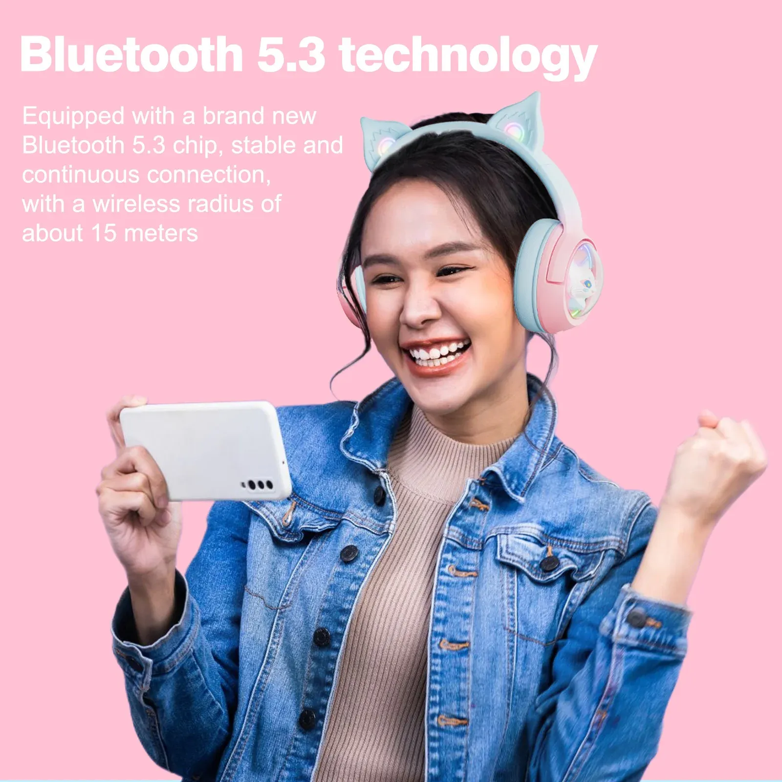 ONIKUMA B5 tri-mode gamingheadset met RGB en microfoon