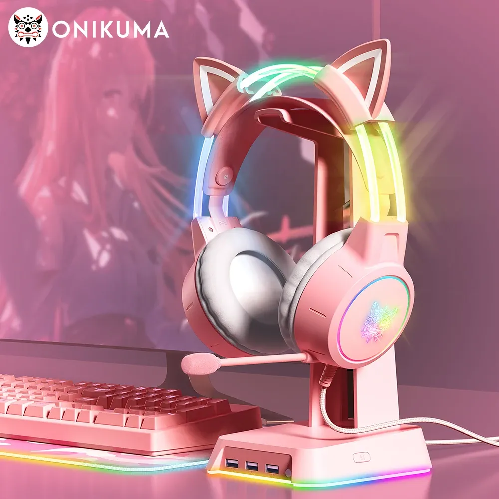 ONIKUMA X15 Pro bedrade RGB gamingheadset met flexibele microfoon
