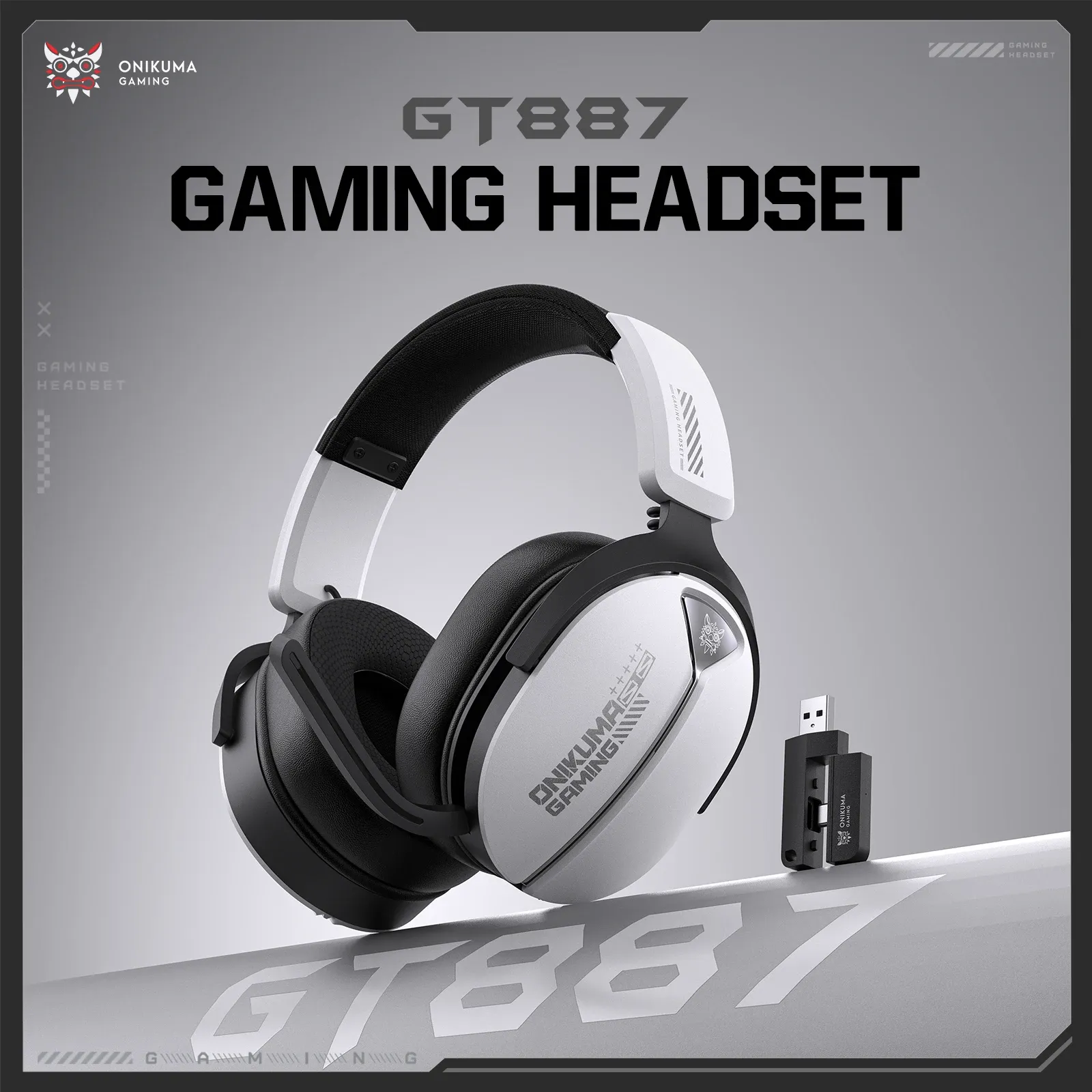Onikuma GT887 draadloze over-ear headset met vier verbindingsmodi