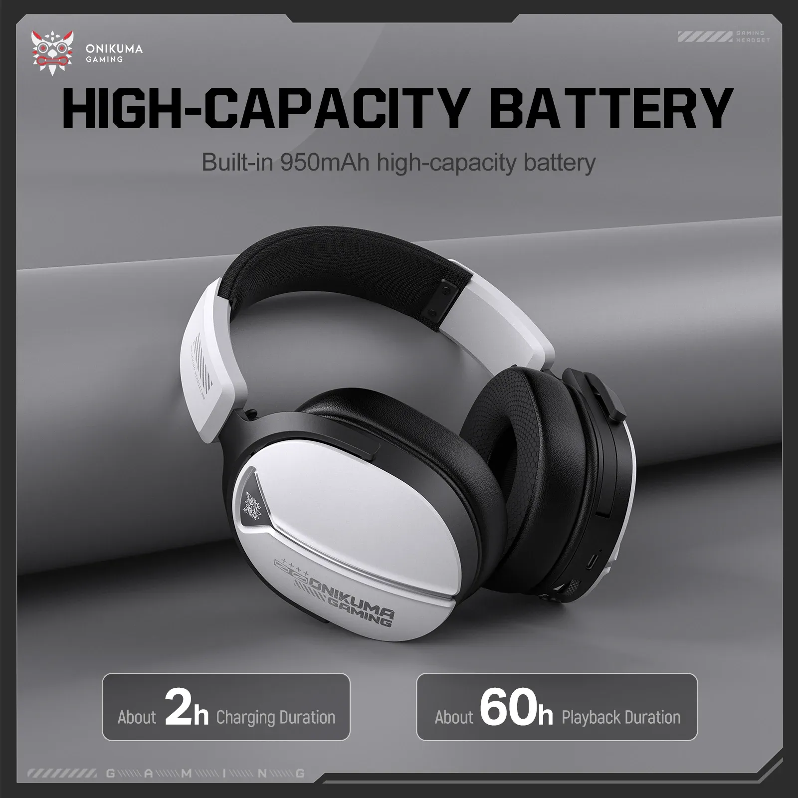 Onikuma GT887 draadloze over-ear headset met vier verbindingsmodi