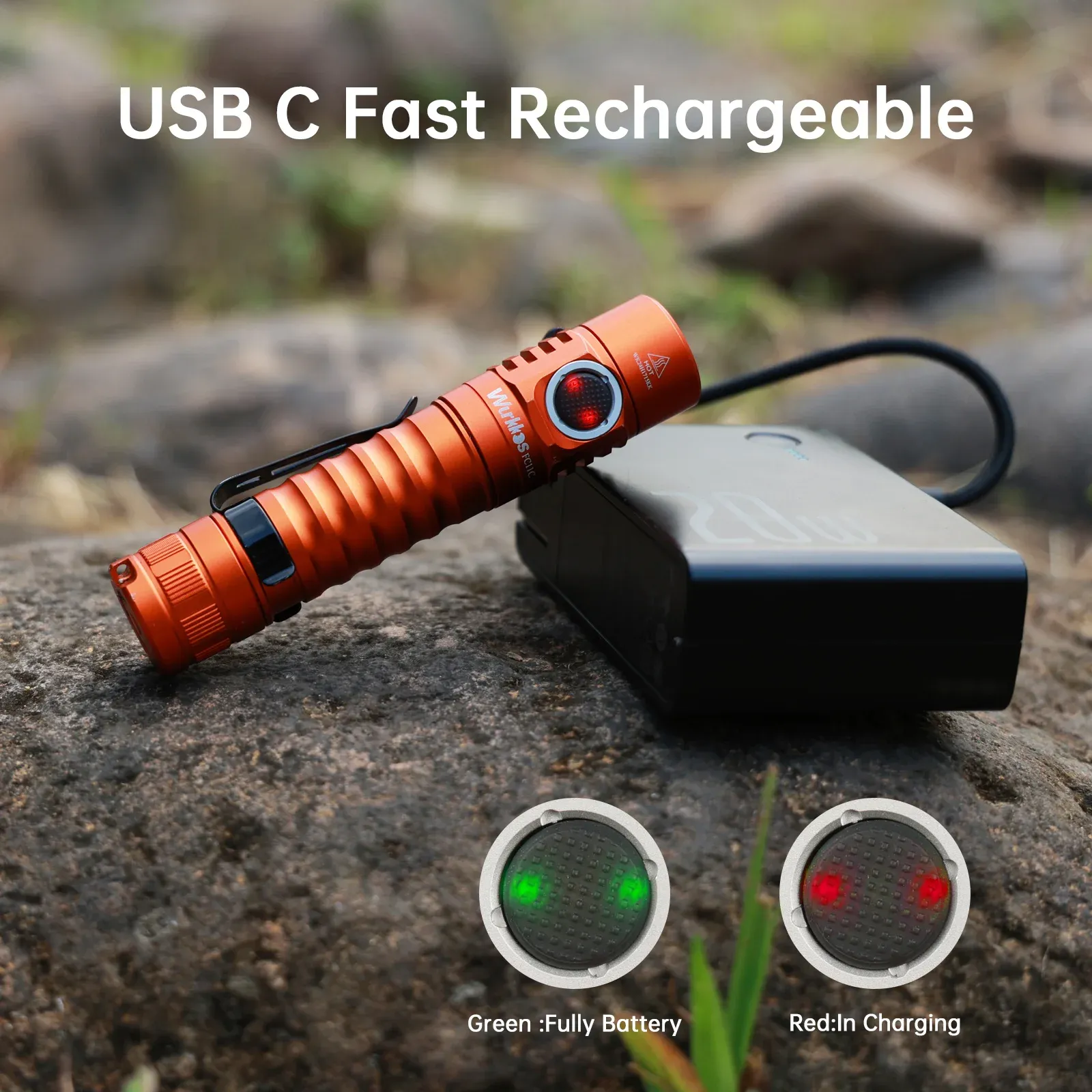 Wurkkos FC11C oplaadbare EDC-zaklamp met 519A-led