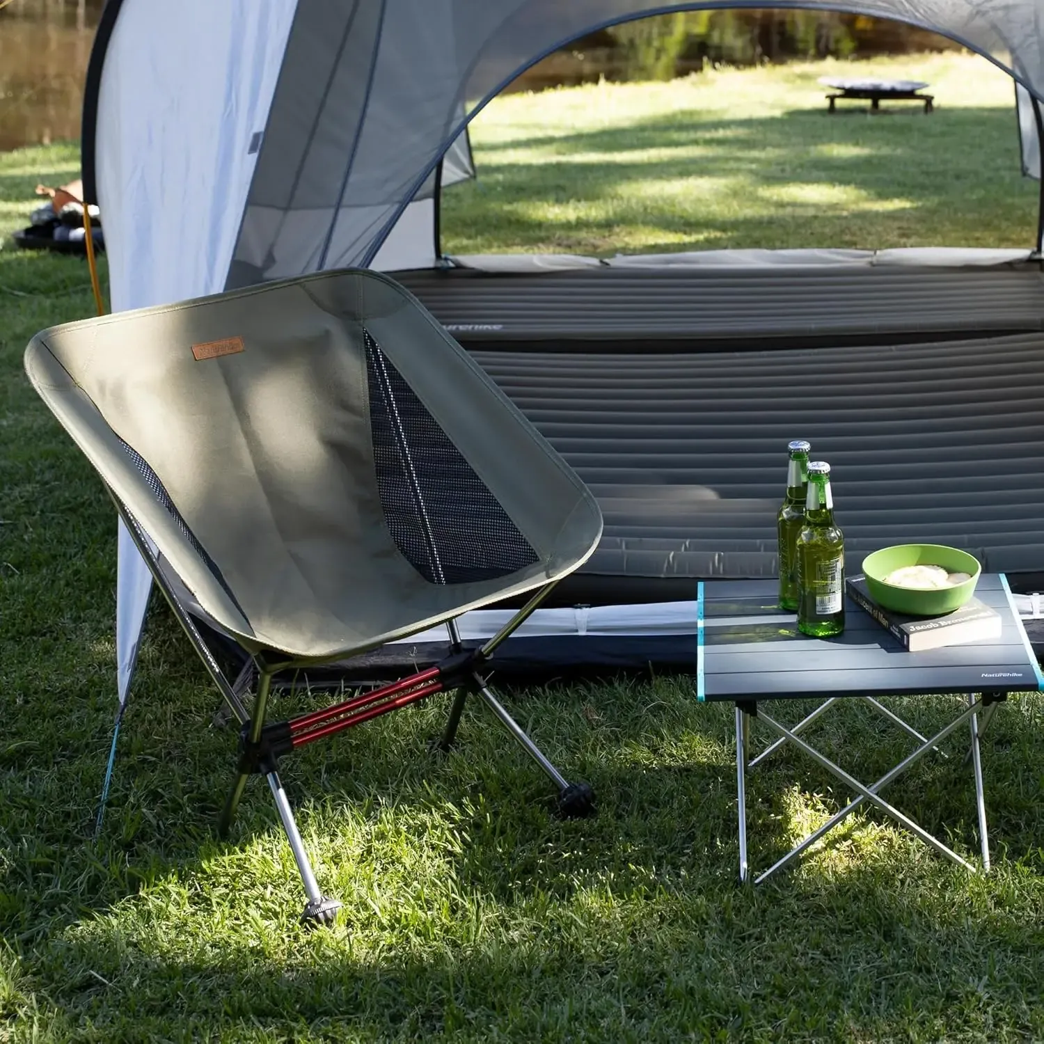 Naturehike ultralichte strand- en campingstoel met balvoetbeschermers