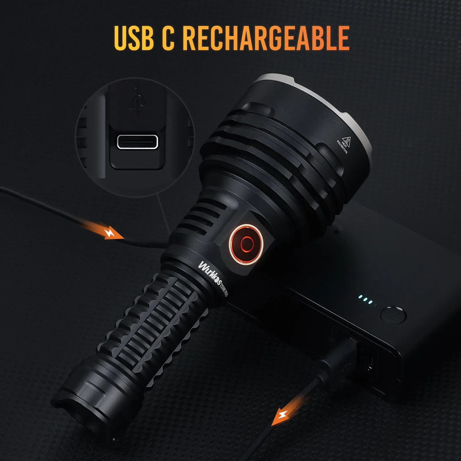 Wurkkos TS30S Pro tactische zoekzaklamp met USB-C en groot bereik