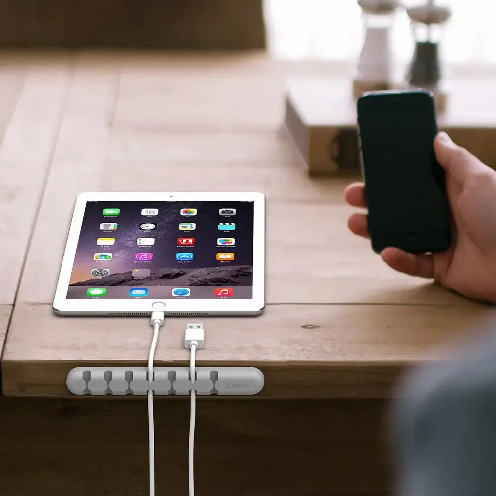 ORICO siliconen kabelhouder voor bureau en accessoires