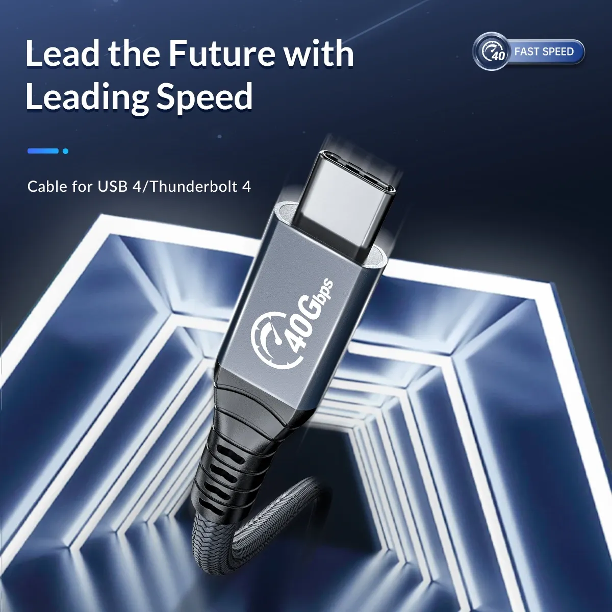ORICO Thunderbolt 4 USB-C kabel 2 meter voor 8K en 100W