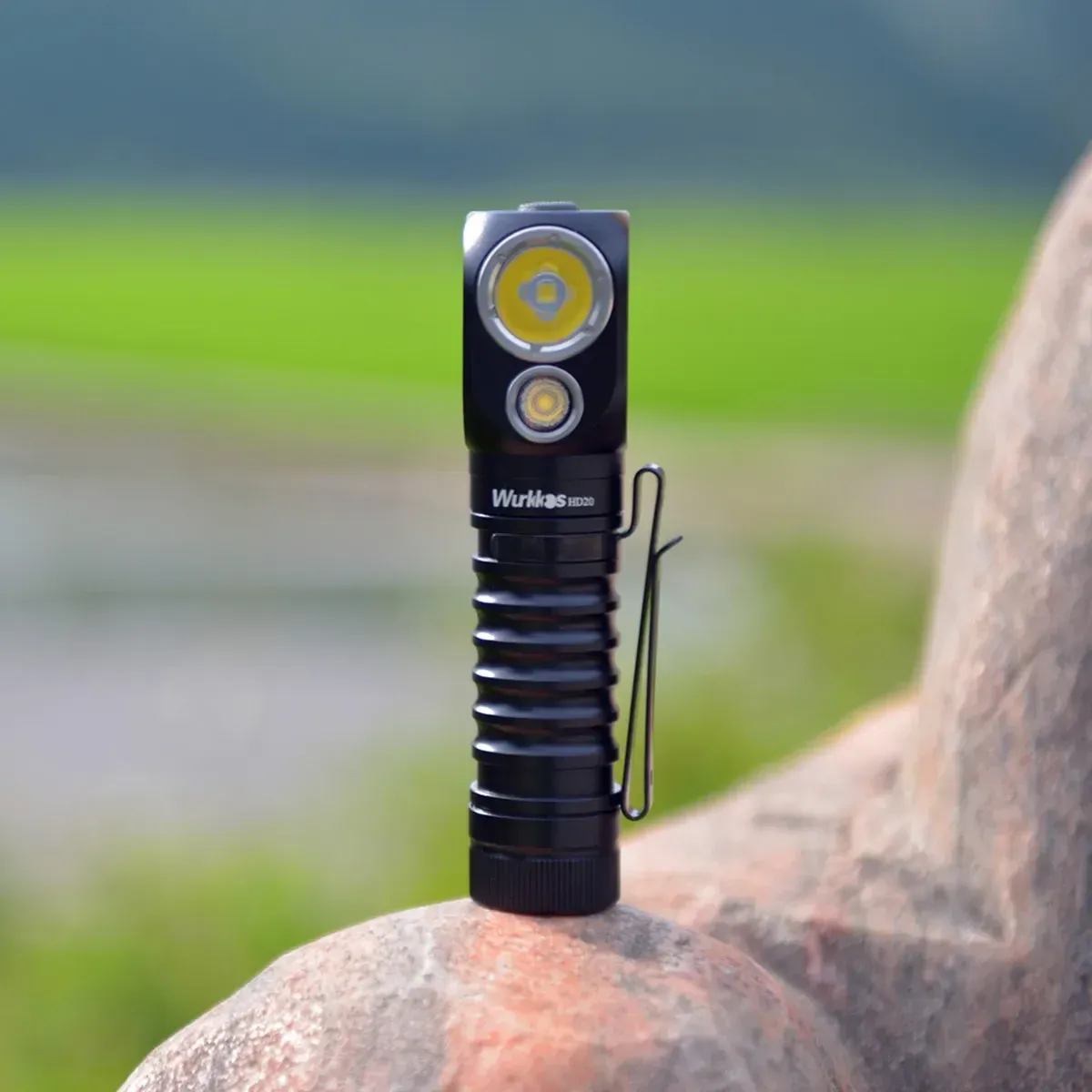 Wurkkos HD20 oplaadbare hoofdlamp met USB-C en magnetische staart