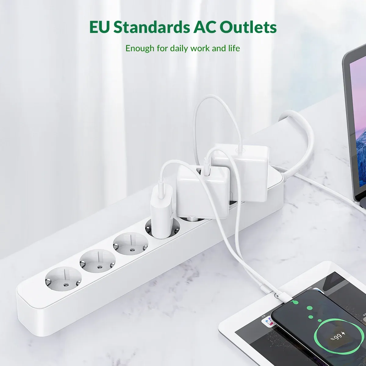 ORICO stekkerdoos met 6 stopcontacten en 3 m kabel