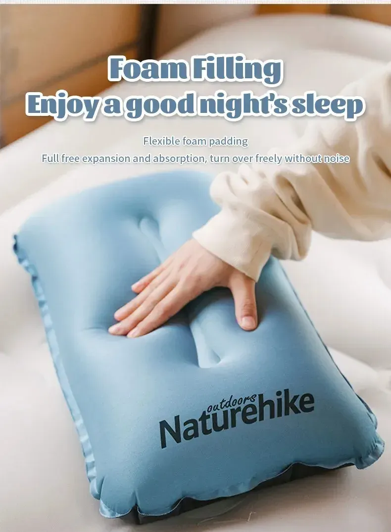 Naturehike zelfopblaasbaar reiskussen voor camping en kantoor
