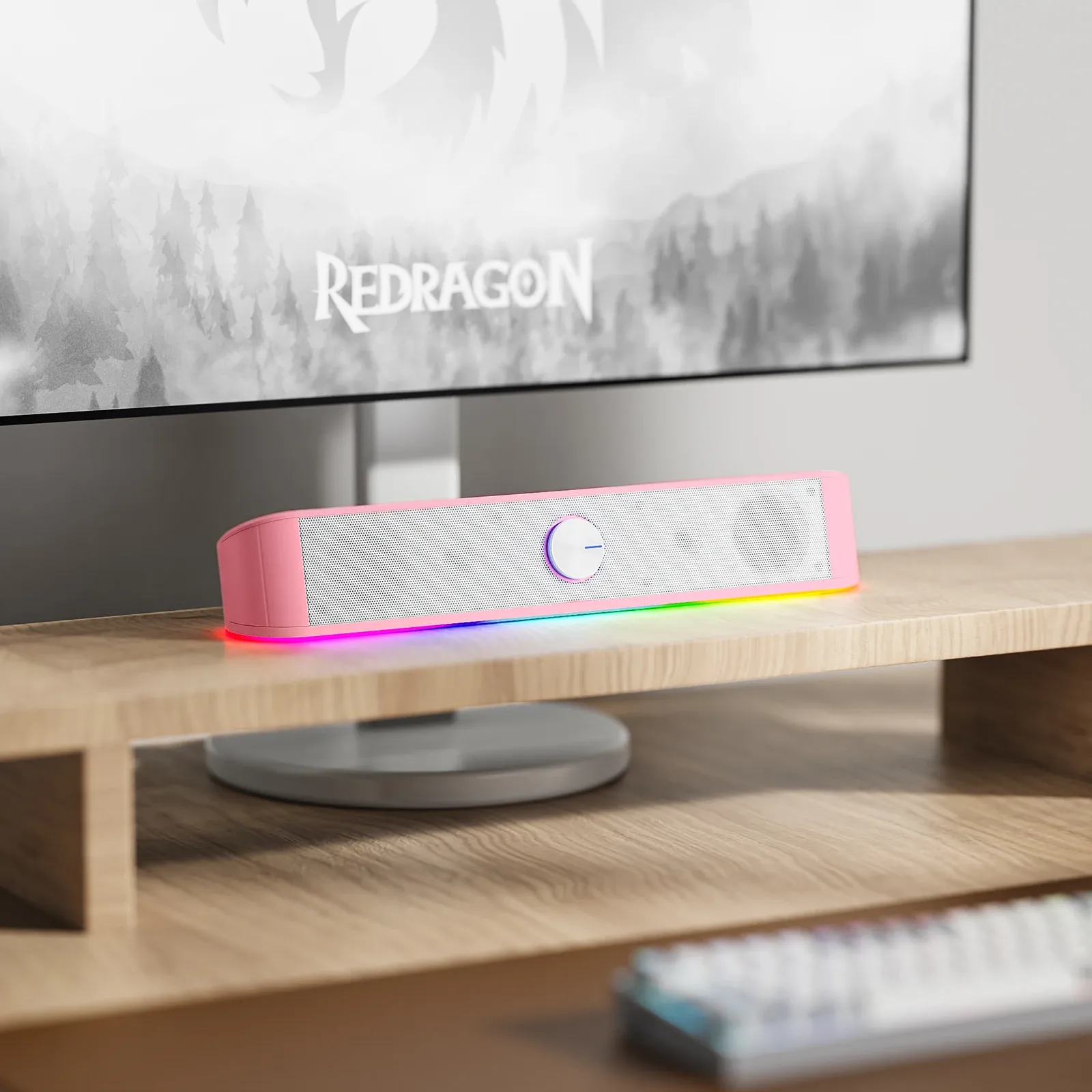 Redragon GS560 RGB desktop soundbar voor pc