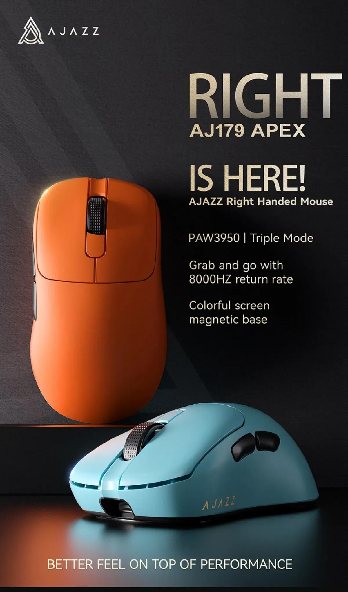 Ajazz AJ179 Apex draadloze gamingmuis met RGB-dock