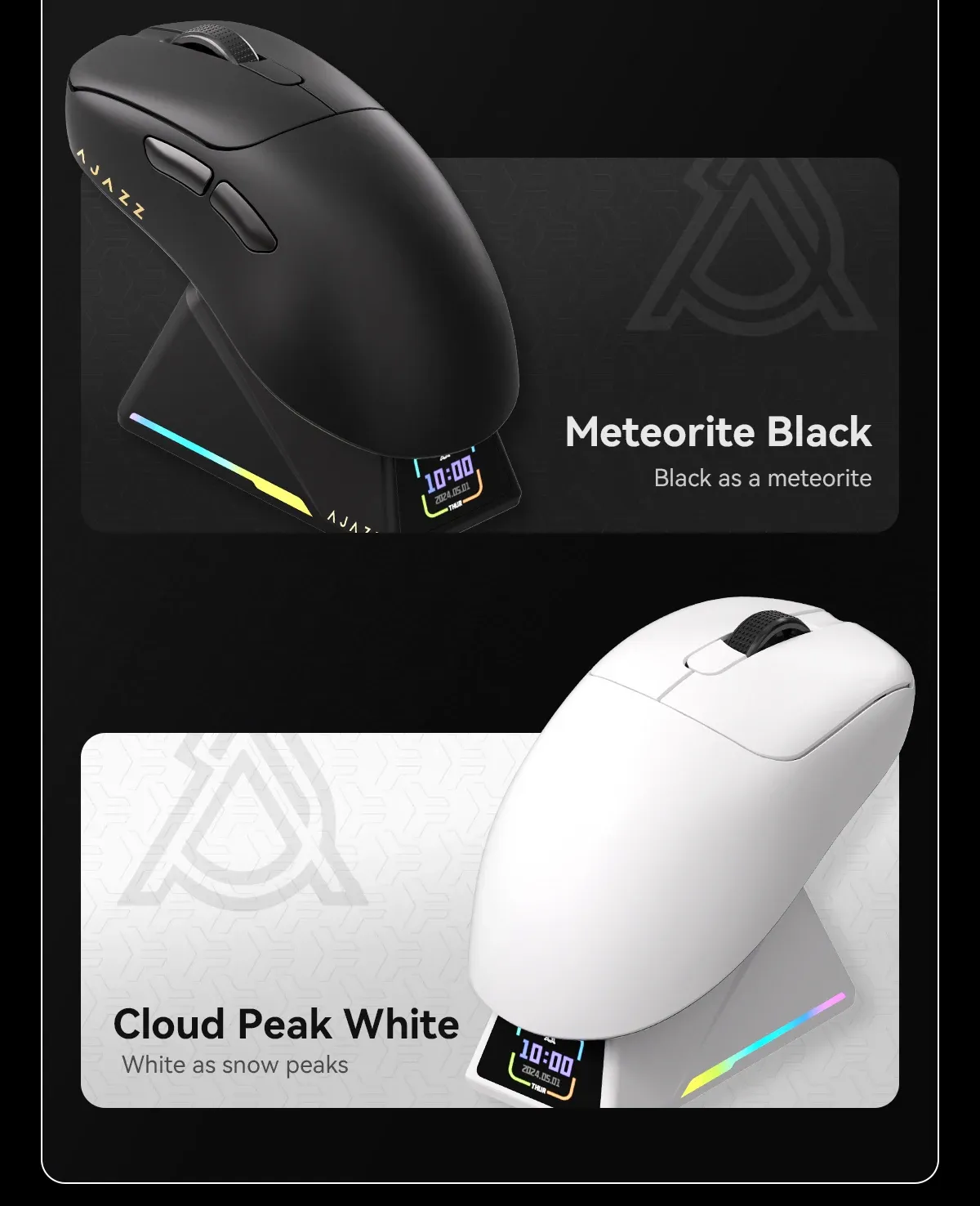Ajazz AJ179 Apex draadloze gamingmuis met RGB-dock