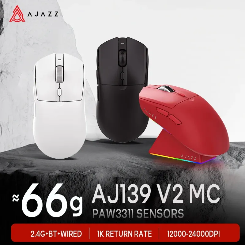 AJAZZ AJ139 V2 MC draadloze gamingmuis met oplaaddock
