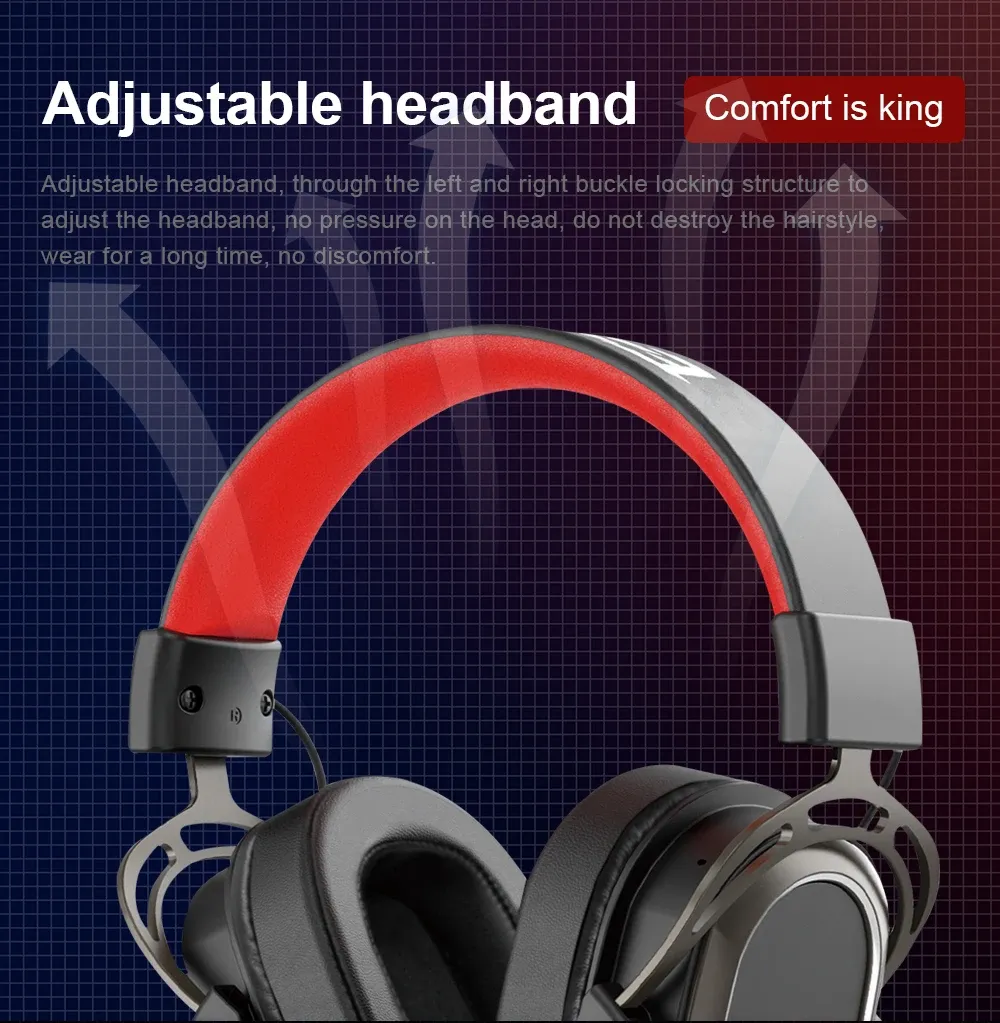 Bedrade gamingheadset met 3,5 mm-aansluiting en microfoon