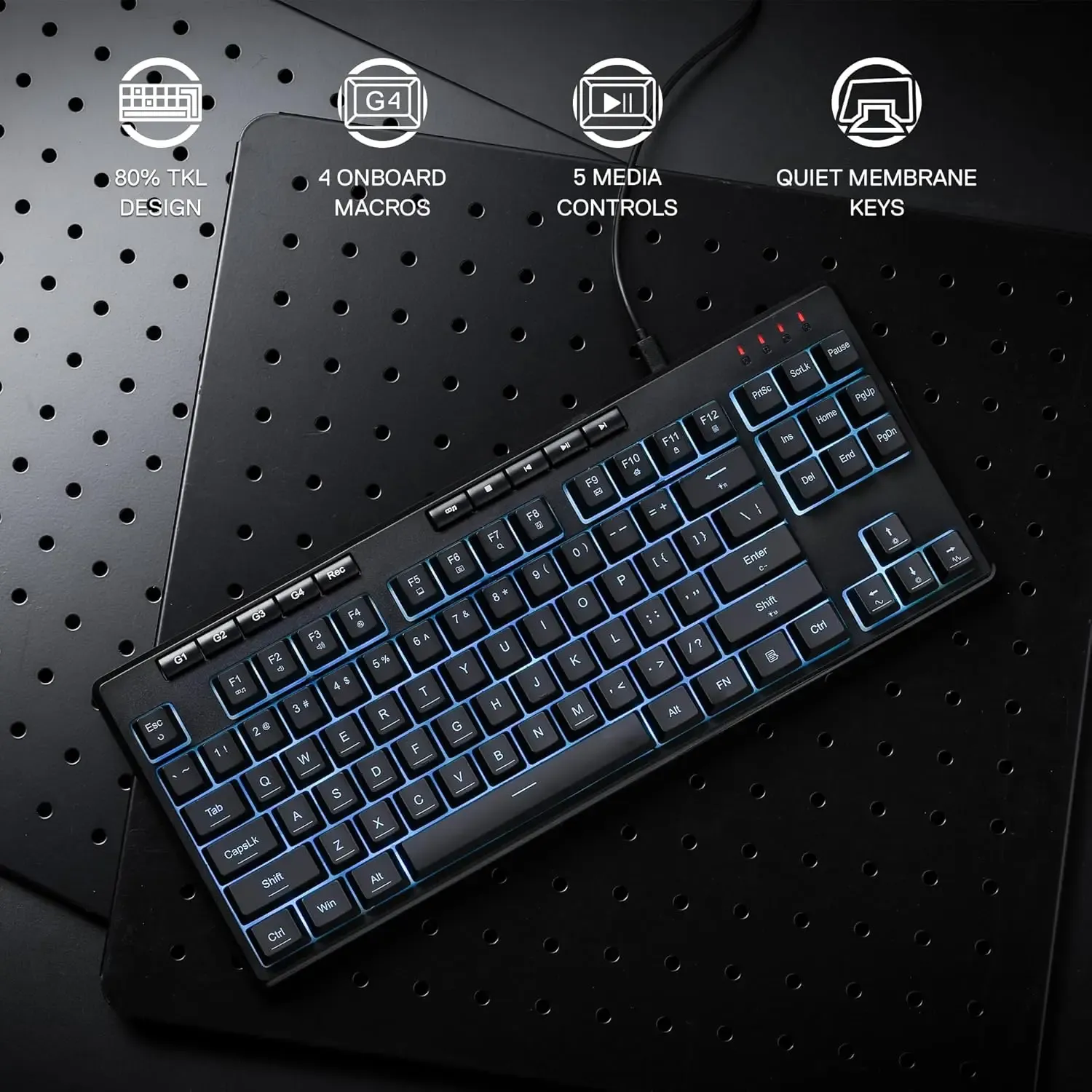 REDRAGON K516 Shiva TKL bedraad RGB-toetsenbord met 87 toetsen