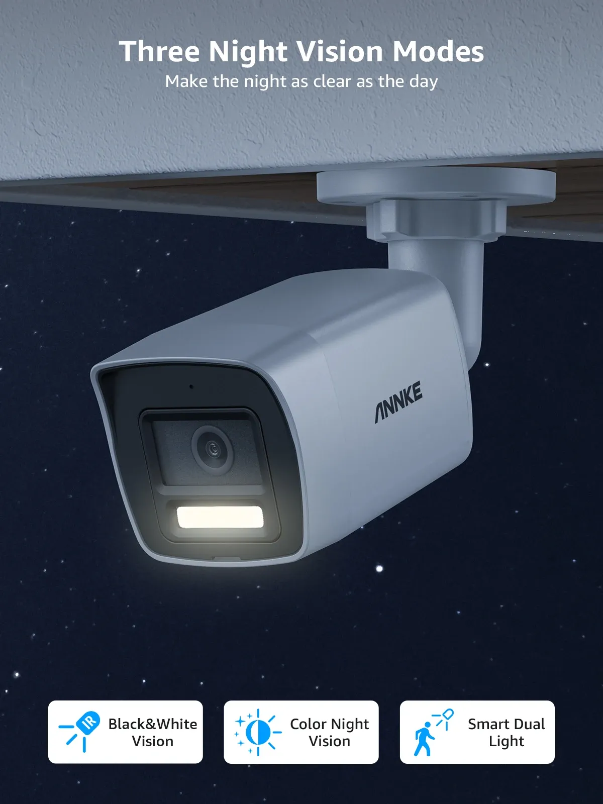 ANNKE 8MP 4K PoE bulletcamera met dubbel licht en audio