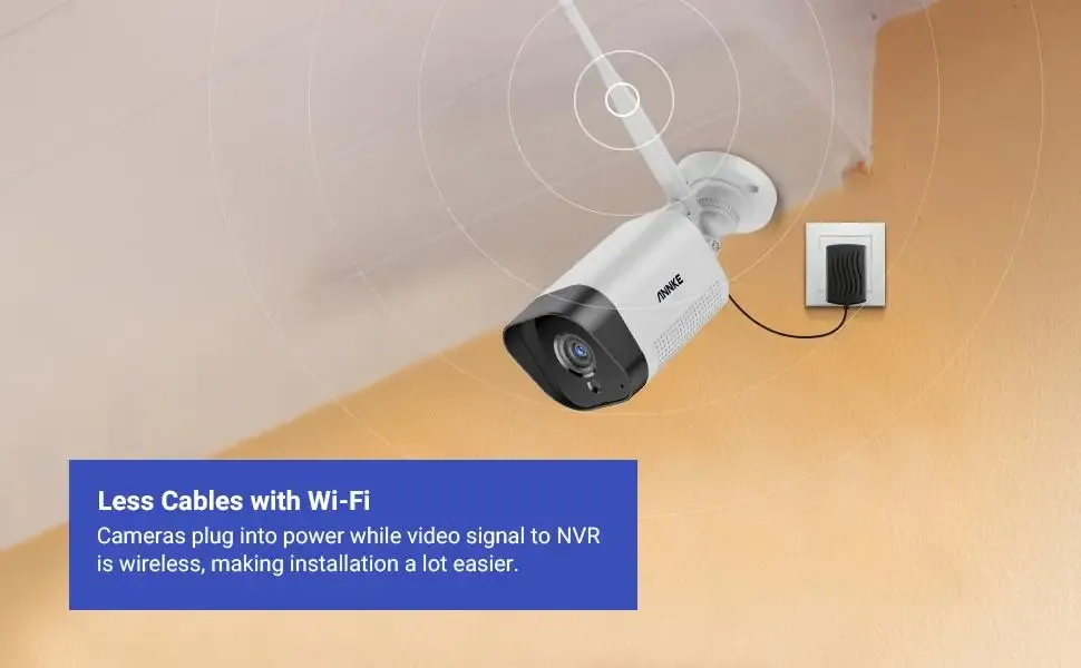 ANNKE 8-kanaals WiFi NVR-beveiligingsset met 3MP camera’s en 2TB opslag