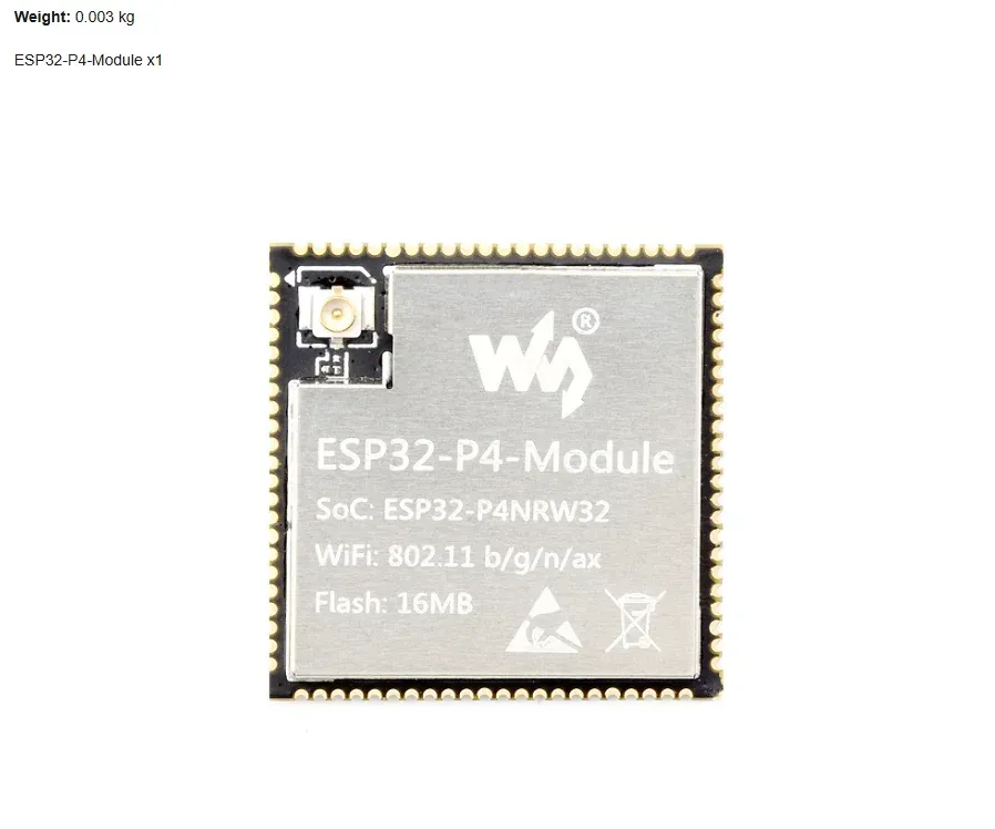 Waveshare ESP32-P4 Core Board met Wi‑Fi 6 en Bluetooth 5.3